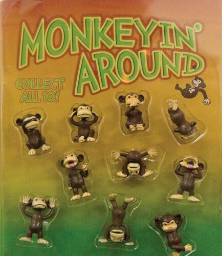 250 1" 1.1 inch acorn Vending Machine Monkey Monkeys Capsules gumball Toys  - Picture 1 of 3