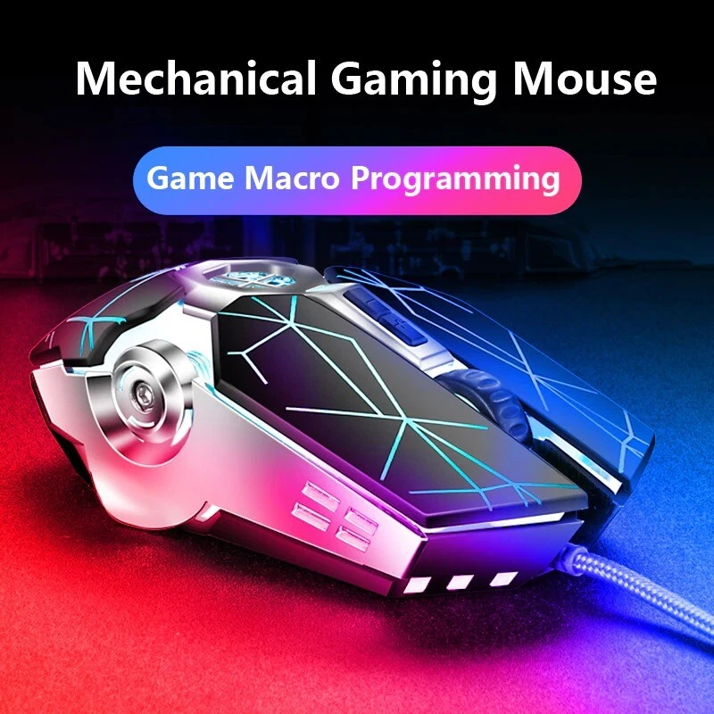 Pro Gamer Gaming Mouse 8D 3200DPI Adjustable Wired Optical LED Computer Mice USB - Image 3 of 4