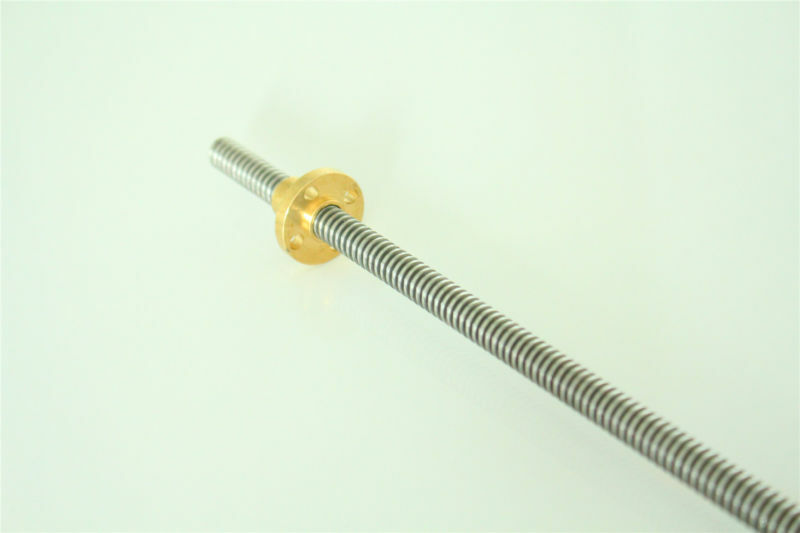 T8 8mm L100mm-1200mm Acme Thread Lead Screw and Copper Nut for 3D