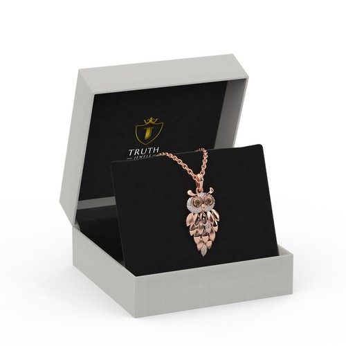 Owl Pendant Necklace, 18-inch Chain, Vintage Charm in .925 Sterling Silver - Picture 6 of 6