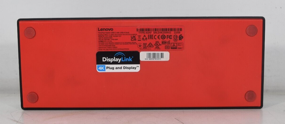 Lenovo Thinkpad Hybrid USB-C USB-A Docking Station Type 40AF | eBay