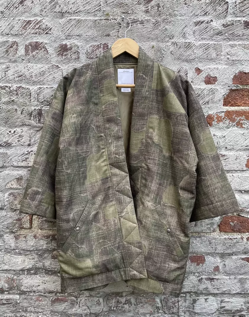 Visvim SANJURO KIMONO OLIVE SIZE2