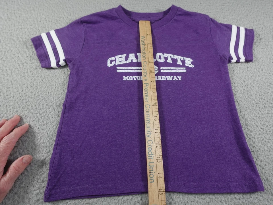 Charlotte Motor Speedway Shirt Youth Size 4 Purple Girls Racing Nascar - Image 2 of 4