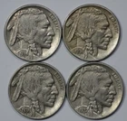 1934, 1935 And 1937 Buffalo 5c Nickels lot of 4