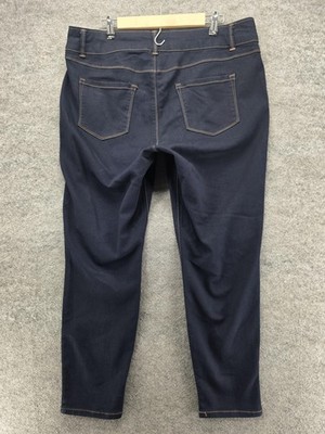 D. Jeans Skinny Jeans Womens 20W Blue Super Dark Rinse High Rise