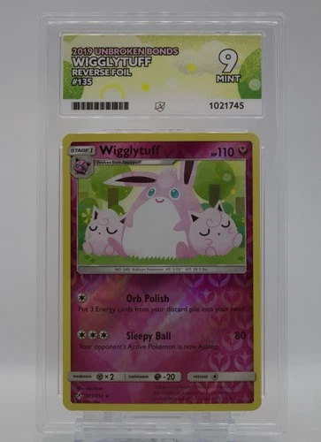 2019 Unbroken Bonds WIGGLYTUFF Reverse Foil #135 Ace 9