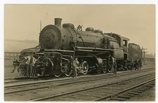 RPPC NY Sidney May 3, 1910 Railroad Locomotive 1603 and Crew  Delaware County