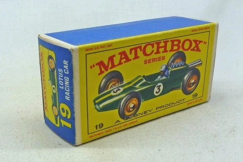 Lesney Matchbox Toys MB19d Lotus Racing Car ORIGINAL Empty E4 Type Box