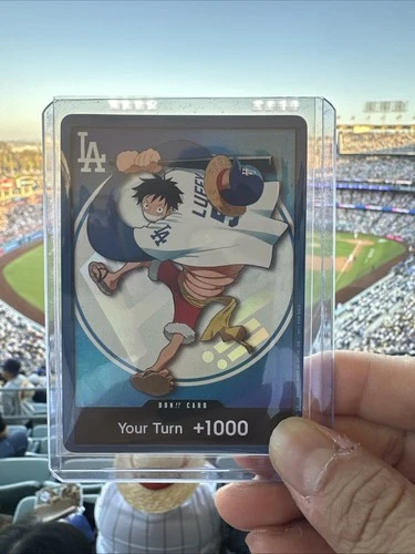 One Piece Night Los Angeles Dodgers Monkey D. Luffy Promo Card Game