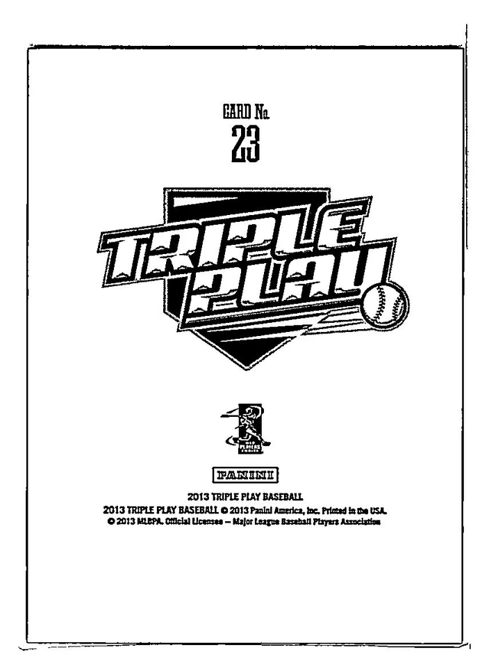 2013 Panini Triple Play Stickers Red #23 Jarrod Parker Oakland Athletics - Image 2 of 2