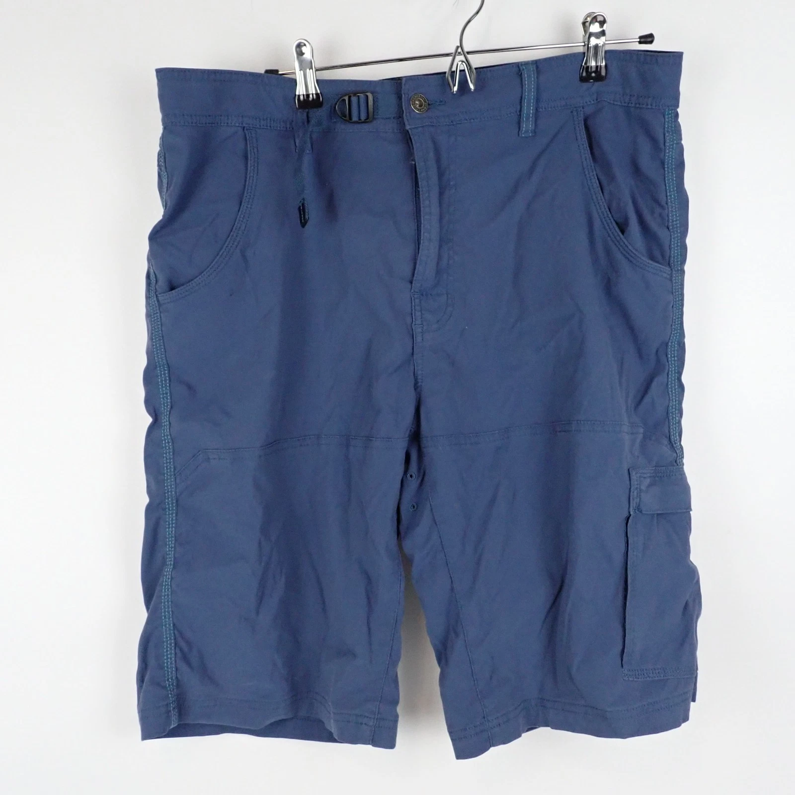 Prana Breathe Men’s Hiking Shorts Size 36 Blue Nylon Stretch Outdoors