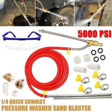 💖Sandblasting Kit for Pressure Washer Sand Blaster Attachment 5000 PSI Power