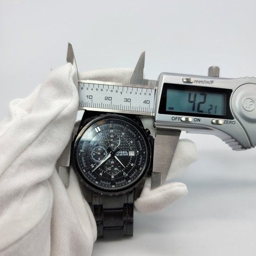 Orologio Uomo Fossil CH-2473 42mm Cronografo Cinturino Acciaio Inox Nero 7,5", Funzionante* - Foto 14 di 19