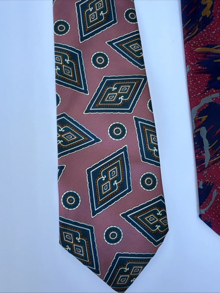 Corbata de hombre vintage con patrón retro Jordache, Towncraft, Henry Grethel Foto 2 de 4