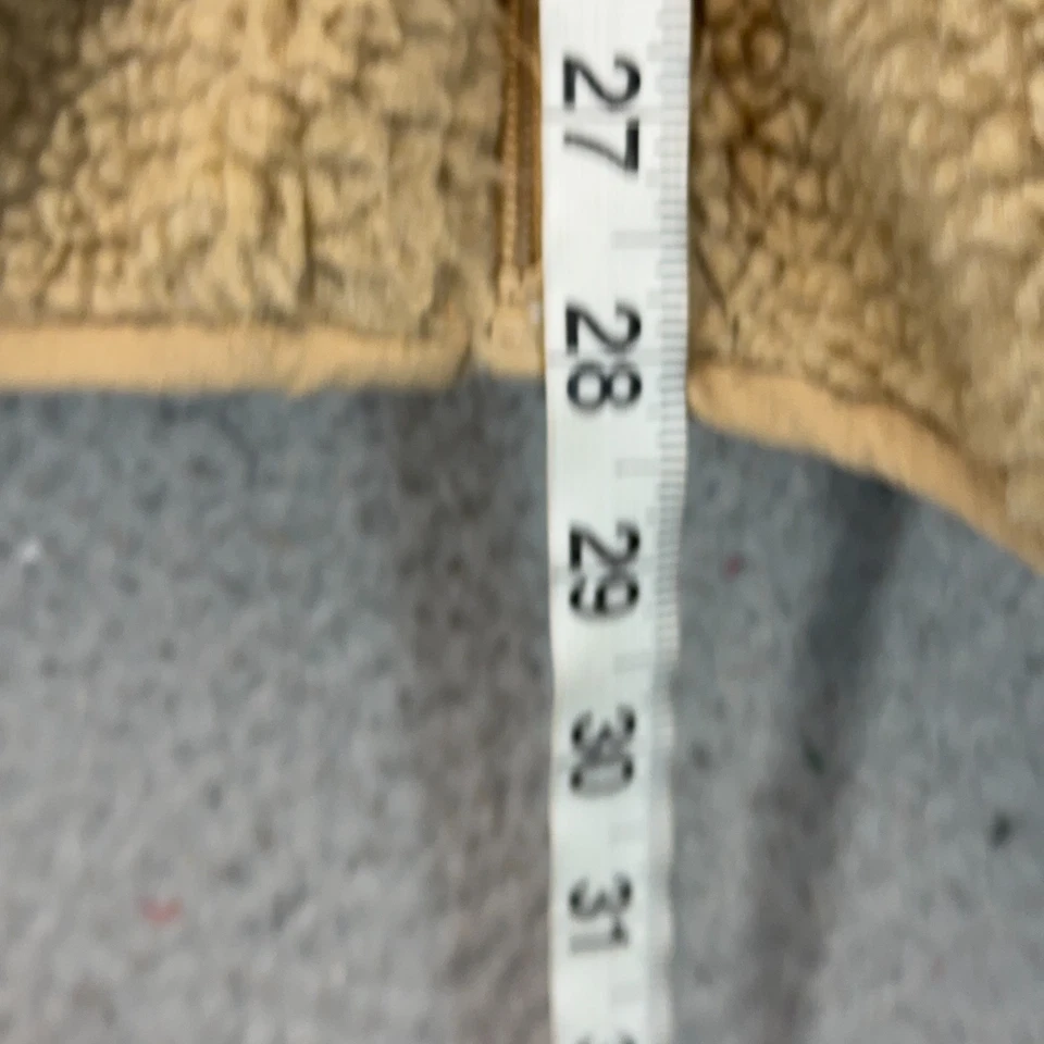 Chaqueta Sherpa Edgar and Ash para Mujer XL Beige Tostado Cremallera Completa Sudadera con Capucha Vellón De Colección Foto 4 de 4