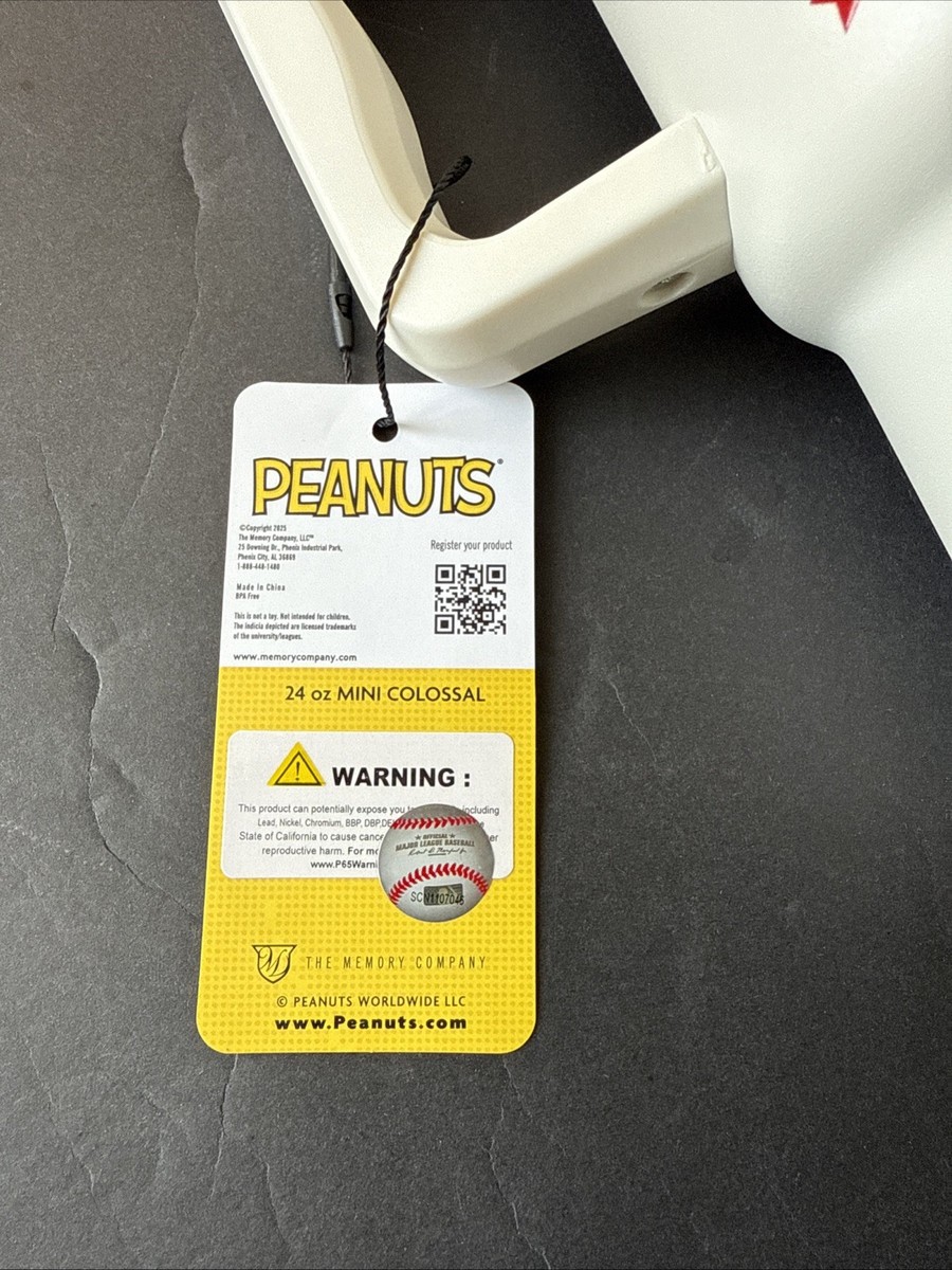 NWT LA Los Angeles Dodgers Peanuts Charlie Brown 24oz Mini