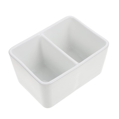#ad White Ceramic Paint Brush Wash Bowl Porcelain Watercolor Painting Dish Washer $47.02