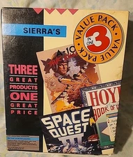 Vintage Sierra 3 Pack Space Quest III, A-10 Tank IBM 3.5 & 5.25 Complete Untes