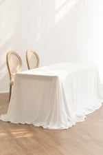 Ling's Moment Ultra Soft 10ft X 9ft Table Cloth Fits 4ft X 6ft Reception Table