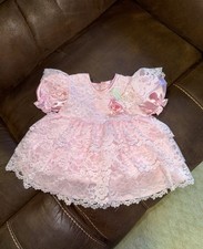 Vintage Lacy Pink Dress Tulle Slip 12 Months Worn Once