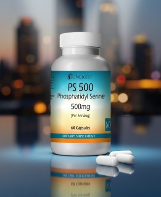 PhosphatidylSerine 500mg-Focus & Memory 60 Capsules, PS500 - Fresh Stock.