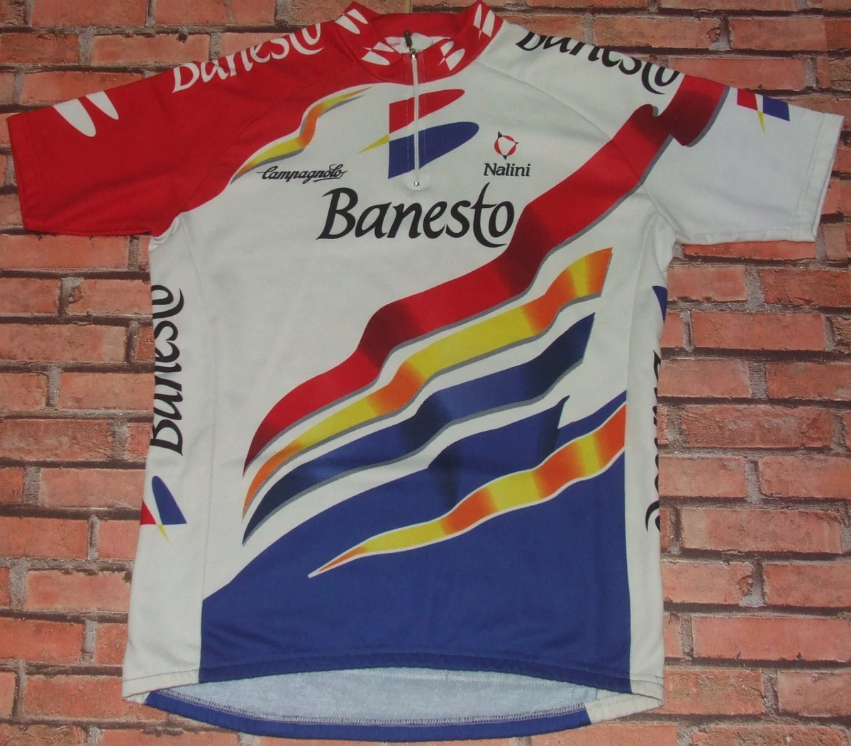 Maillot Cycliste Vintage Banesto 1993 - Nalini Taille L - Miguel Indurain - Blanc