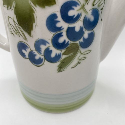 Sears Harmony House Ironstone Blue Grapes Coffee Pot Mid-Century Modern Japan - Picture 3 of 14