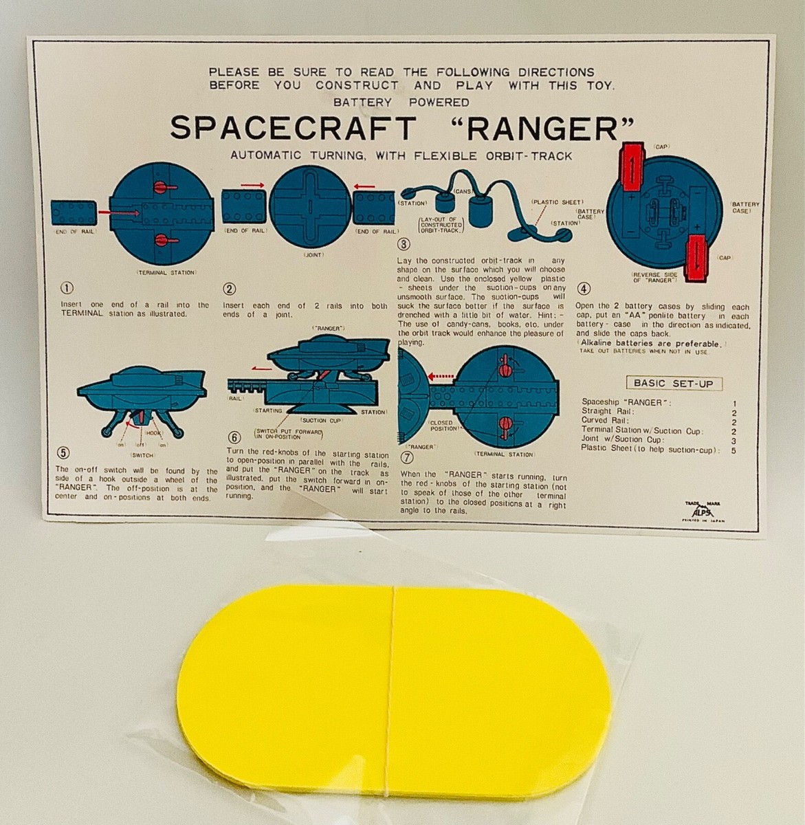 Kit Jouet Spatial Vintage ALPS MADE IN JAPAN - Vaisseau SPACECRAFT RANGER - Robots