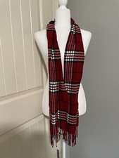 Plaid wool scarf
