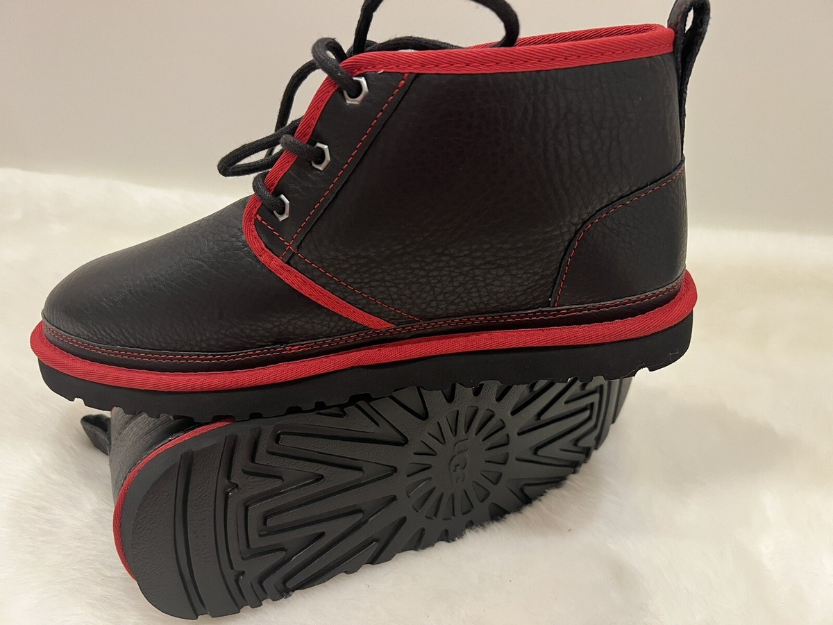 New! UGG® Black & Samba Red Leather Neumel Boot. Size 11 | eBay display picture 3