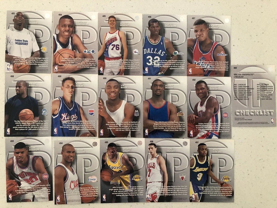 Chris Webber Anfernee Hardaway - Полный Комплект 1993-94 Upper Deck Top Prospects - Изображение 2 из 4