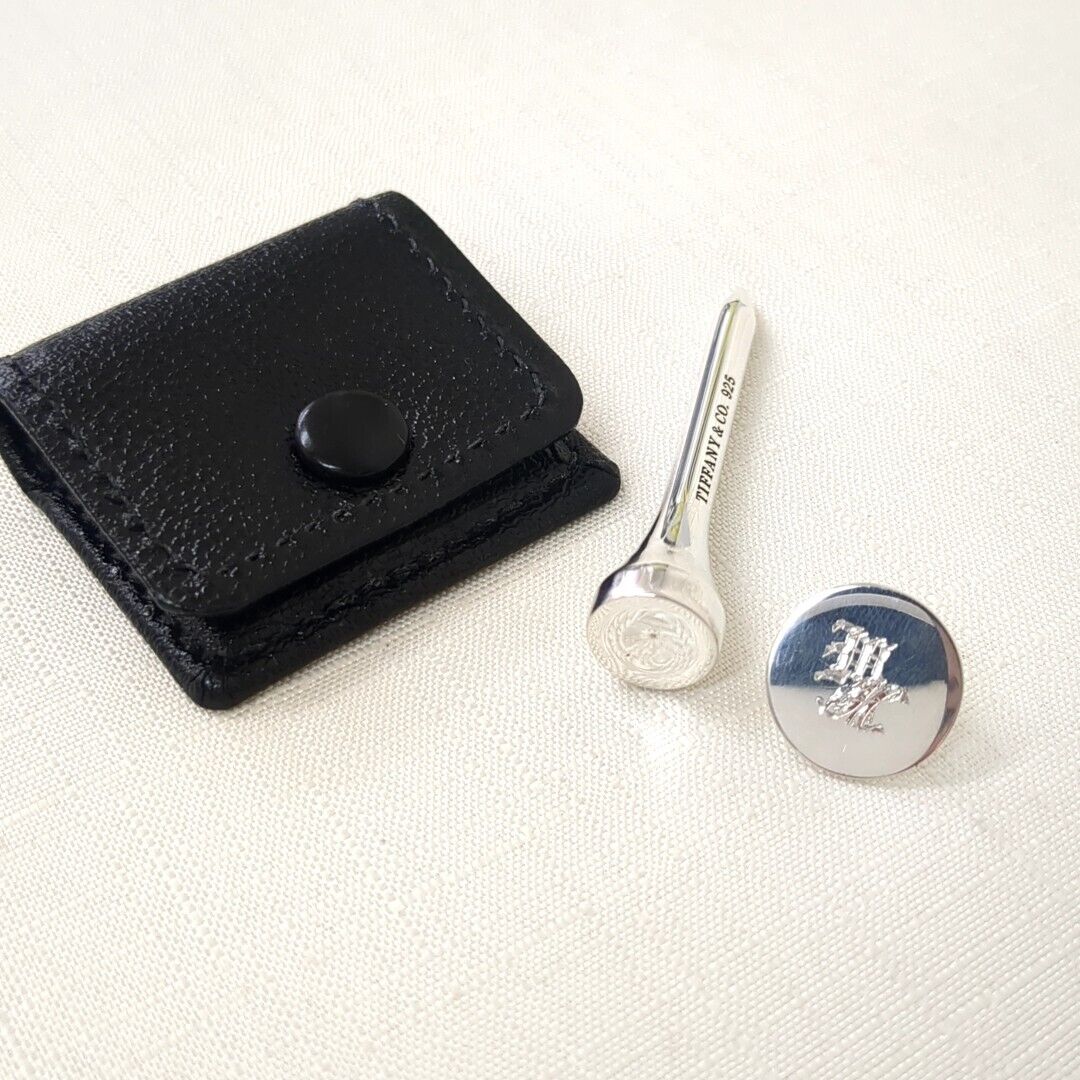 Tiffany & Co Golf Tee & Golf Ball Marker Set Sterling Silver Tiffany & Co Golf Tee & Golf Ball Marker Set Sterling Silver