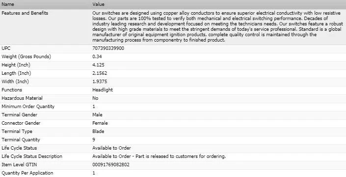 СТАНДАРТНЫЙ переключатель фар для PLYMOUTH COLT 1979-1983 ВЕСЬ ДВИГАТЕЛЬ - Изображение 2 из 4