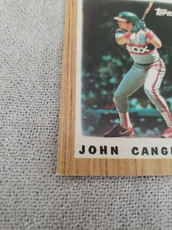 1987 Topps Major League Leaders Minis John Cangelosi Chicago White Sox Card # 49 - Image 3 of 4