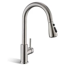 Stainless Steel Kitchen Faucet Swivel Sink Mixer Faucet Pull Down Sprayer Taps