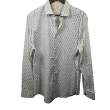 Mens Original Penguin Heritage Slim Fit Dashdot Button Front Cotton Shirt 16 1/2