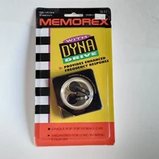SEALED! Vintage Stereo Earphones Earbuds W/ Case Black Memorex Dyna Drive NOS! 