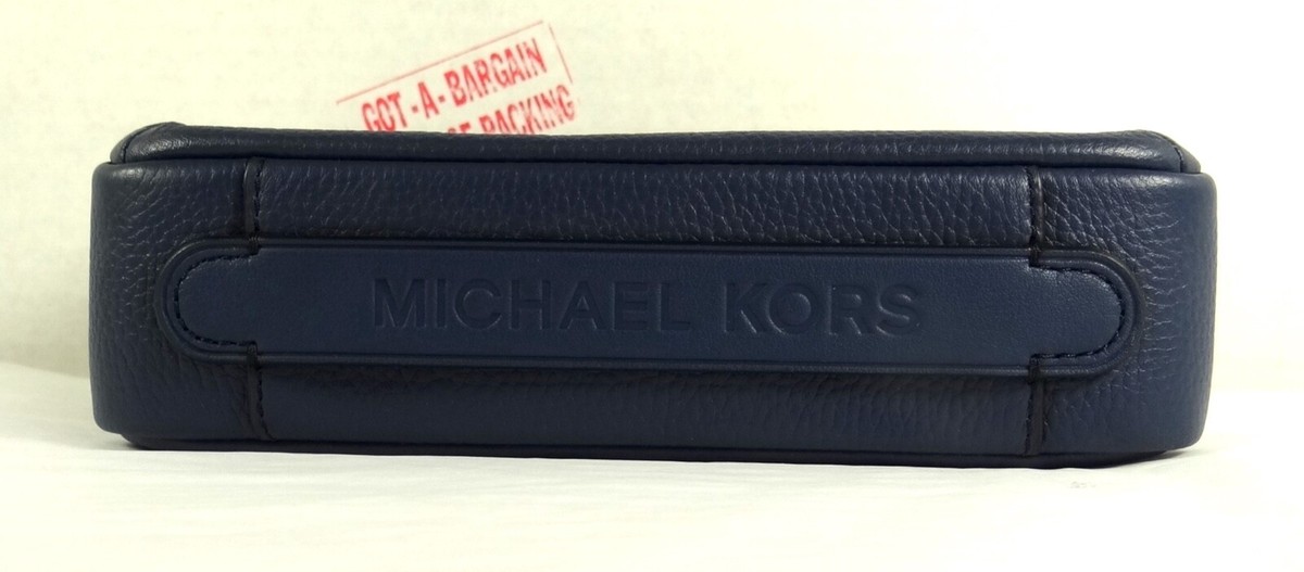 Michael Kors Hudson Blue Denim Pebbled Leather Utility Michael Kors Hudson Blue Denim Pebbled Leather Utility