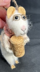 Needle Felt, Handmade, Mouse, Wool Organic Toy, Soft Sculpture 