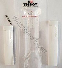 Original Tissot WOMEN'S T-Race T048217A White Rubber Watch Band Strap with Pins