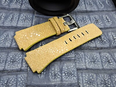24mm/24mm Stingray Leather Watch Band Vintage Minimalist Design Bespoke