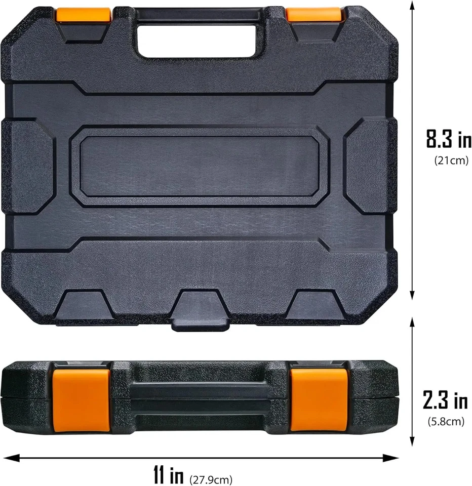 16 Piece Metric Socket Set 7 to 22mm,6 Point Design, Cr-V Steel, Storage Case - Image 2 of 4