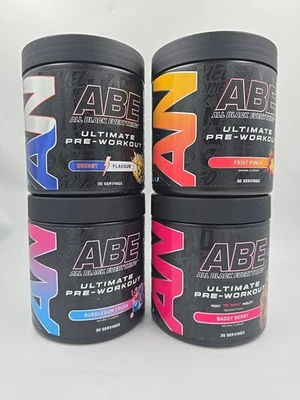 APPLIED NUTRITION ABE Pre Workout Energy, Focus & Muscle Pump, 30 Servings Bubblegum, Fruit Punch,