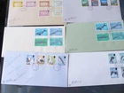 FALKLAND ISLANDS 1980's 6 FIRST DAY COVERS ALL SIGNED BY DESIGNER IAN STRANGE