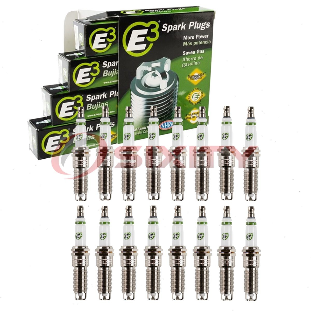 16 pc E3 Spark Plugs for 2005-2010 Jeep Grand Cherokee 5.7L 6.1L V8 Ignition dr