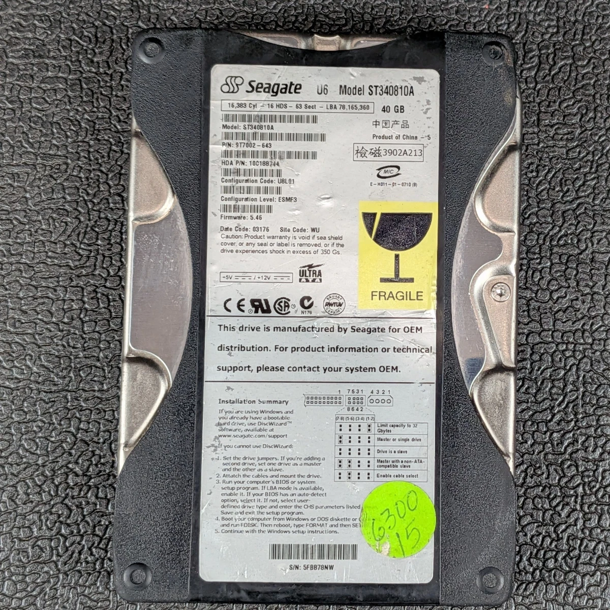 40 GB PATA/IDE/EIDE Internal Hard Disk Drives for sale - eBay