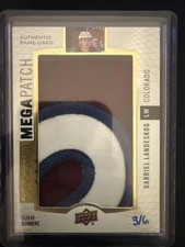 2017-18 Premier Hockey Gabriel Landeskog Mega Patch Hand Numbered #3/6