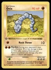 Pokemon Cards Onix 56/102 1st Edition Base Set Shadowless Common LP *2