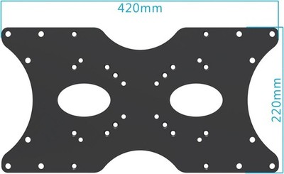 PureMounts Universeller VESA Adapter 50x50 bis 400x200 schwarz PM-ADAPT B
