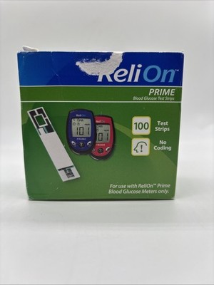 ReliOn Prime Blood Glucose Test Strips - 100Ct - Exp. Date: 03/2026 Ref. 284